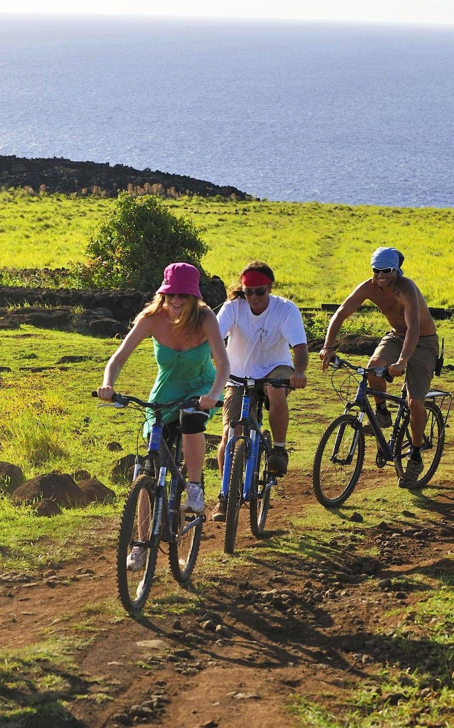 Hotel Explora Rapa Nui Chili Ile de Pâques sortie à vélo