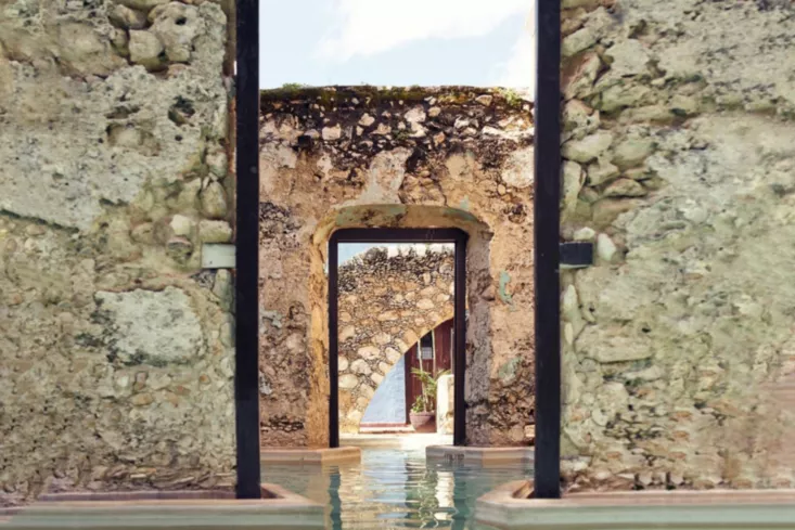 Hacienda Puerta Campeche Mexique piscine avec arches