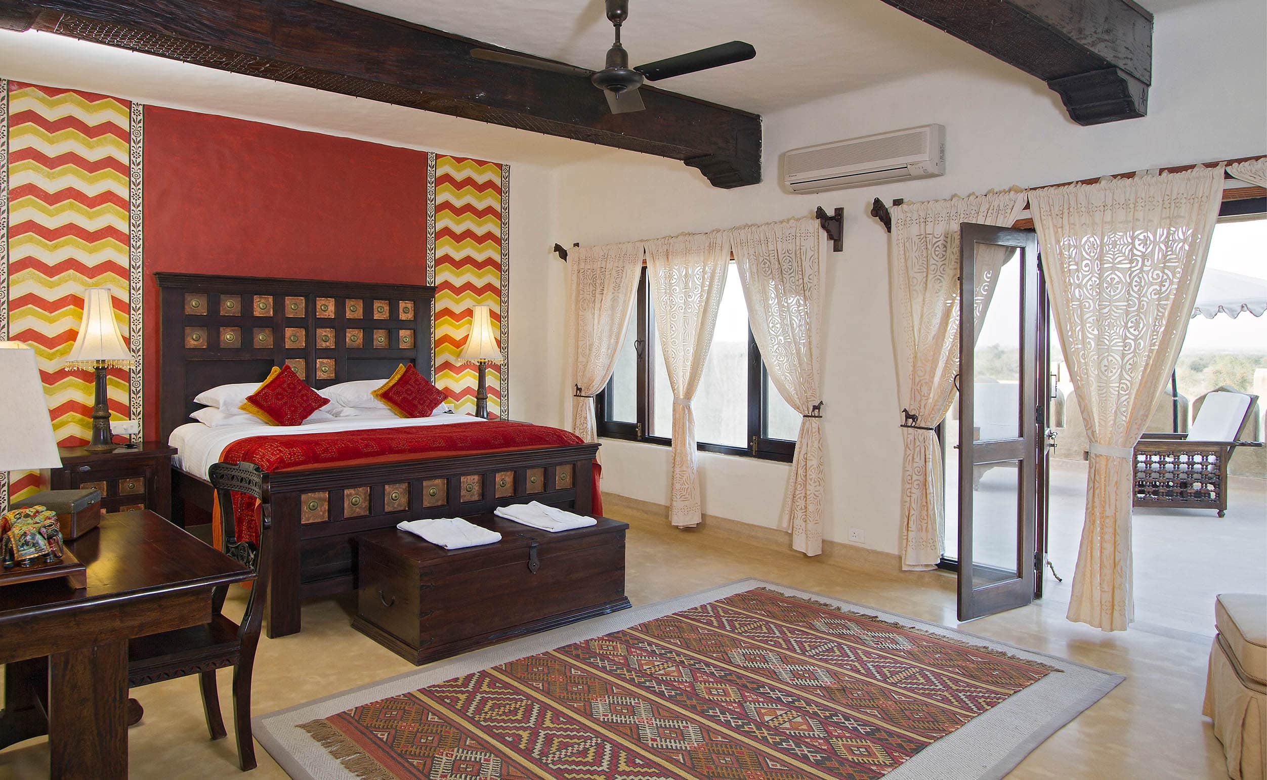 Chambre avec terrasse suite Mihir Garh Inde du Nord