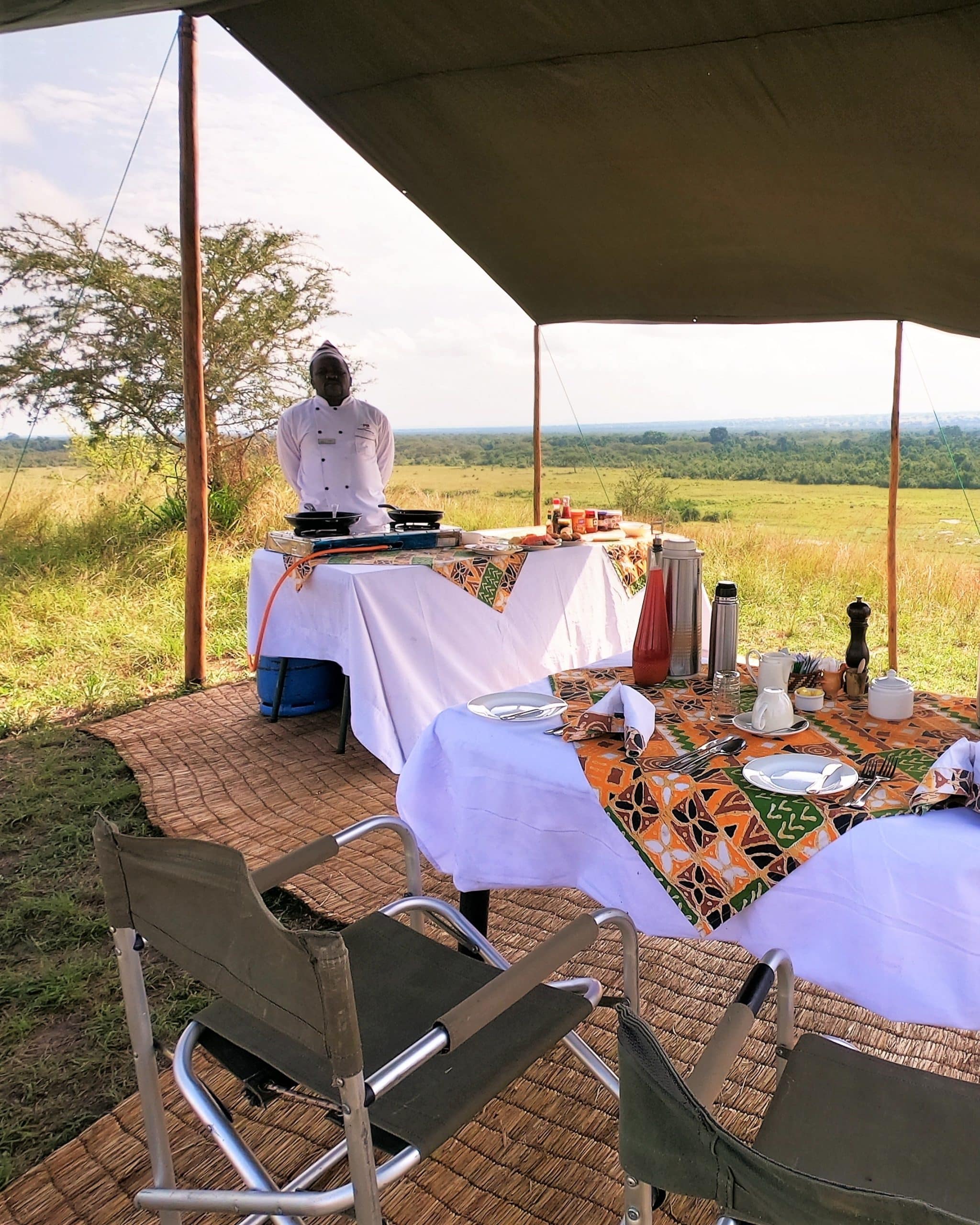 Ishasha Camp Ouganda déjeuner safari