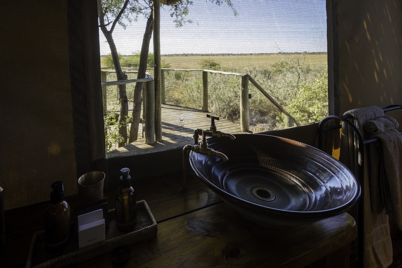 Kalahari plains camp botswana évier