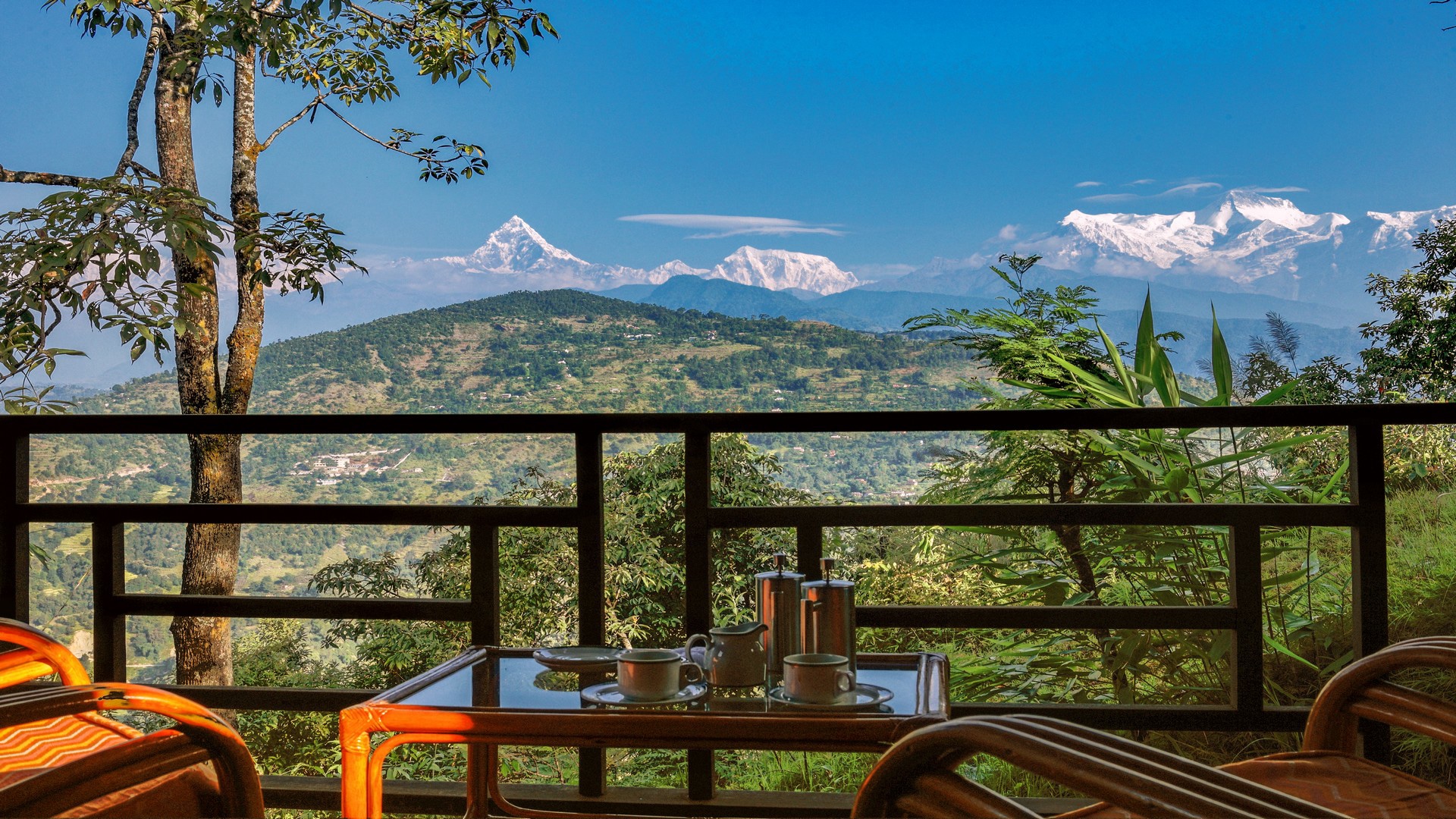 Tiger Mountain Pokhara Lodge Nepal terrasse de la chambre