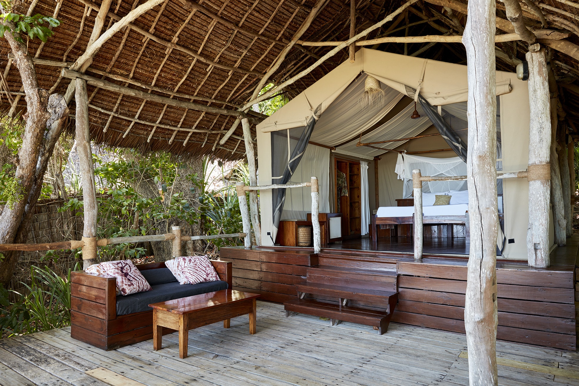 Fundu Lagoon Pemba terrasse