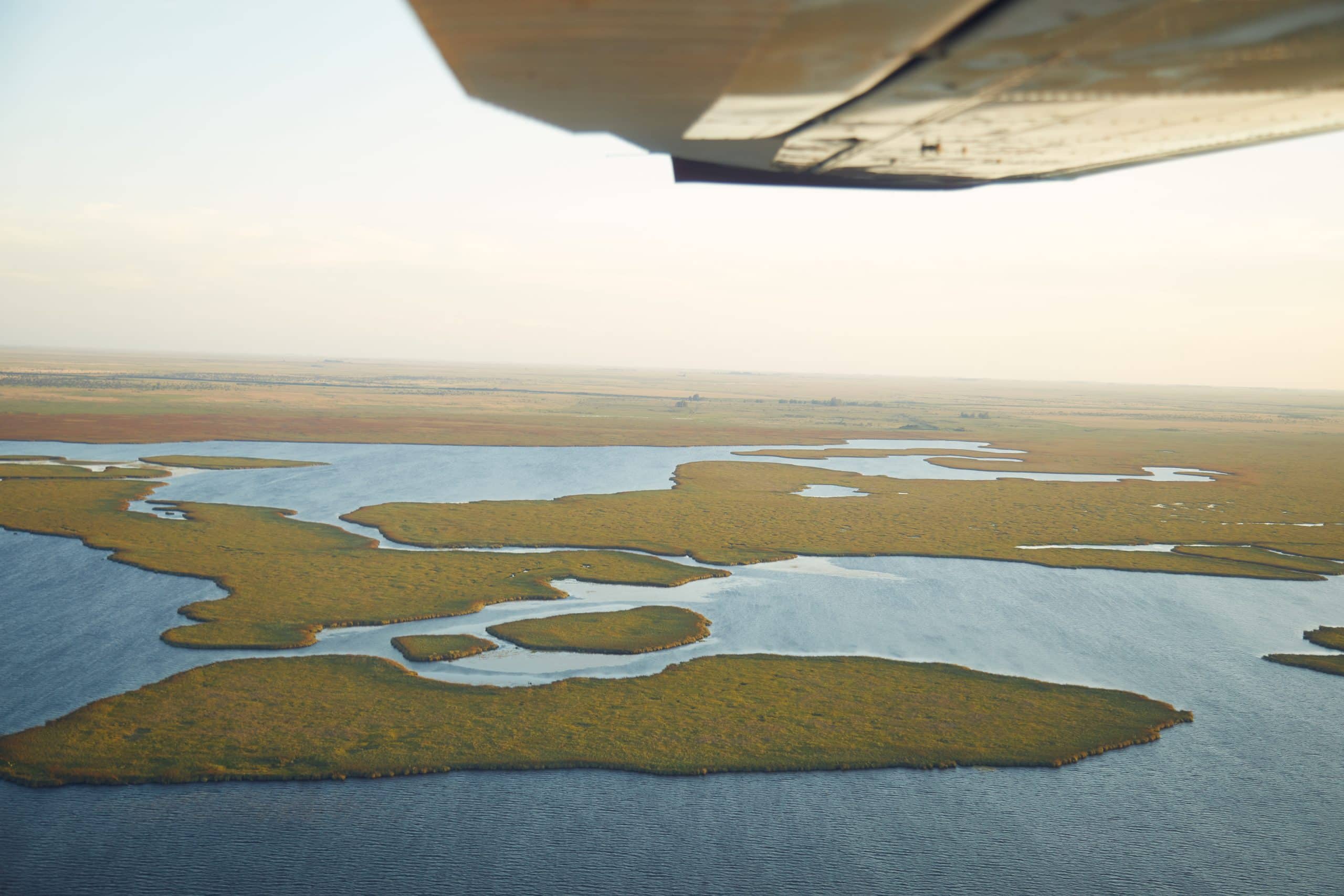 Rincón del Socorro Argentine vue de l'avion sur la réserve