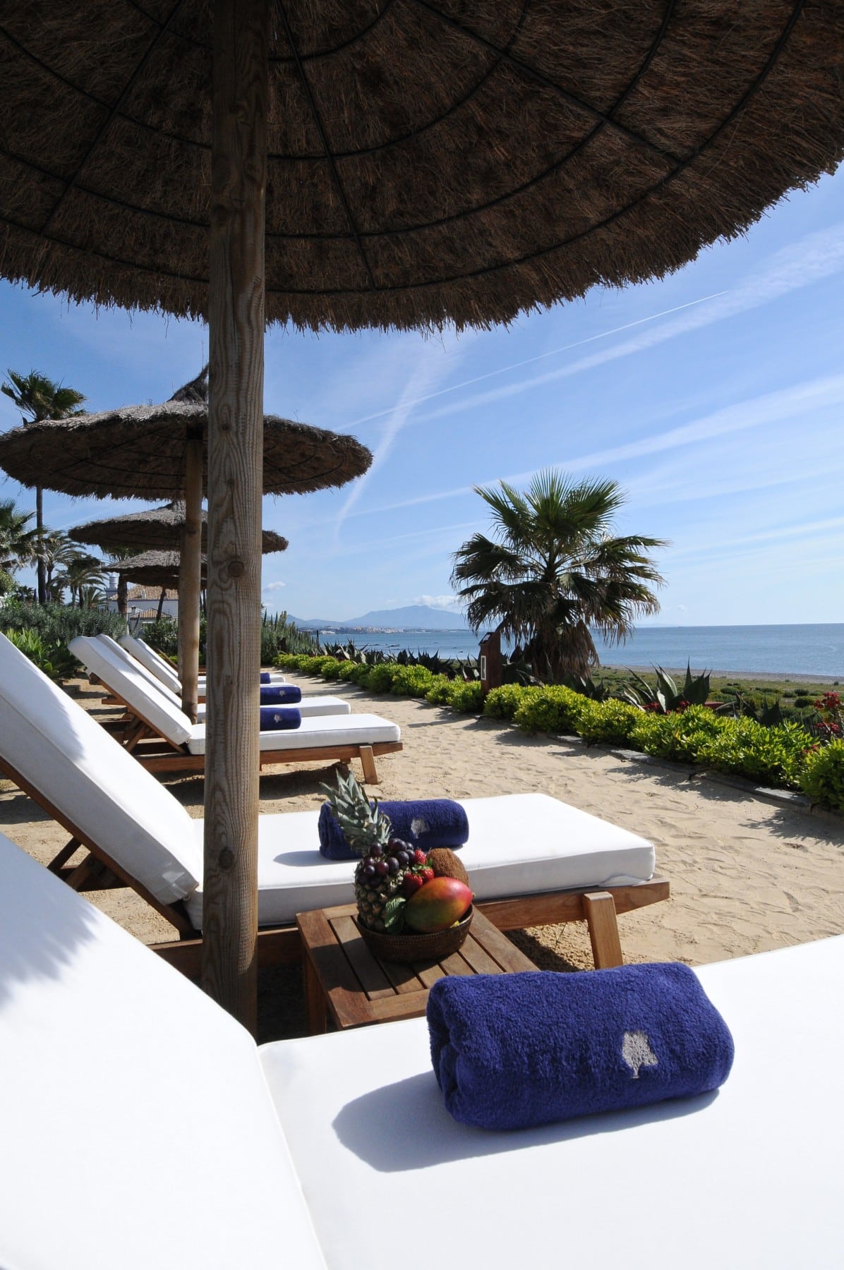 Finca Cortesin Espagne transat en bord de plage