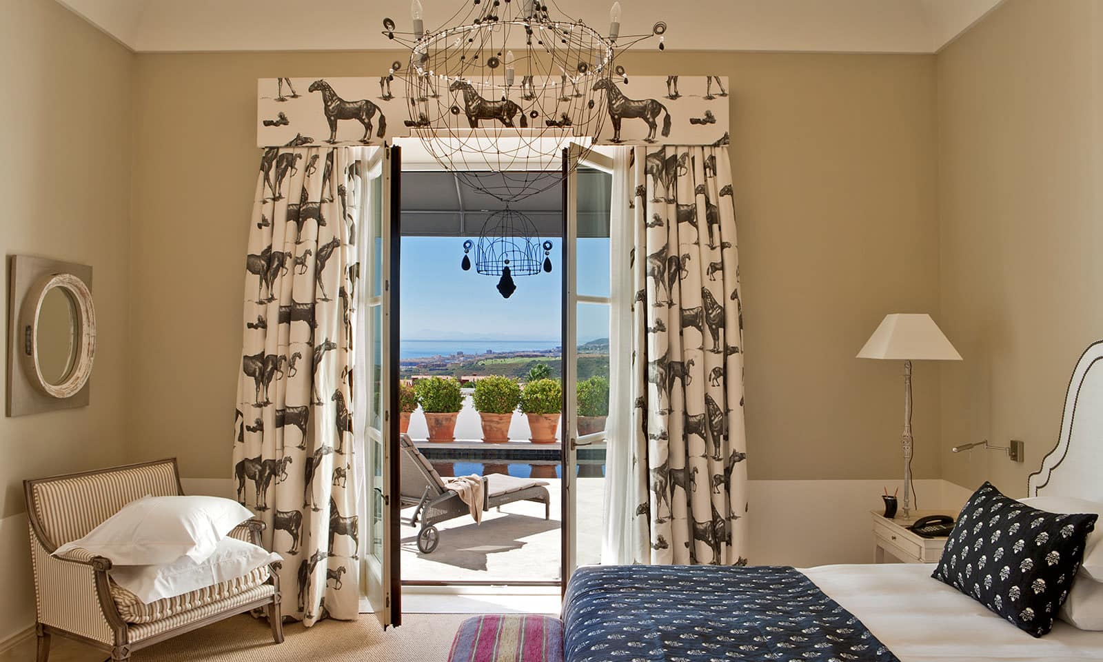 Finca Cortesin Espagne vue depuis une chambre