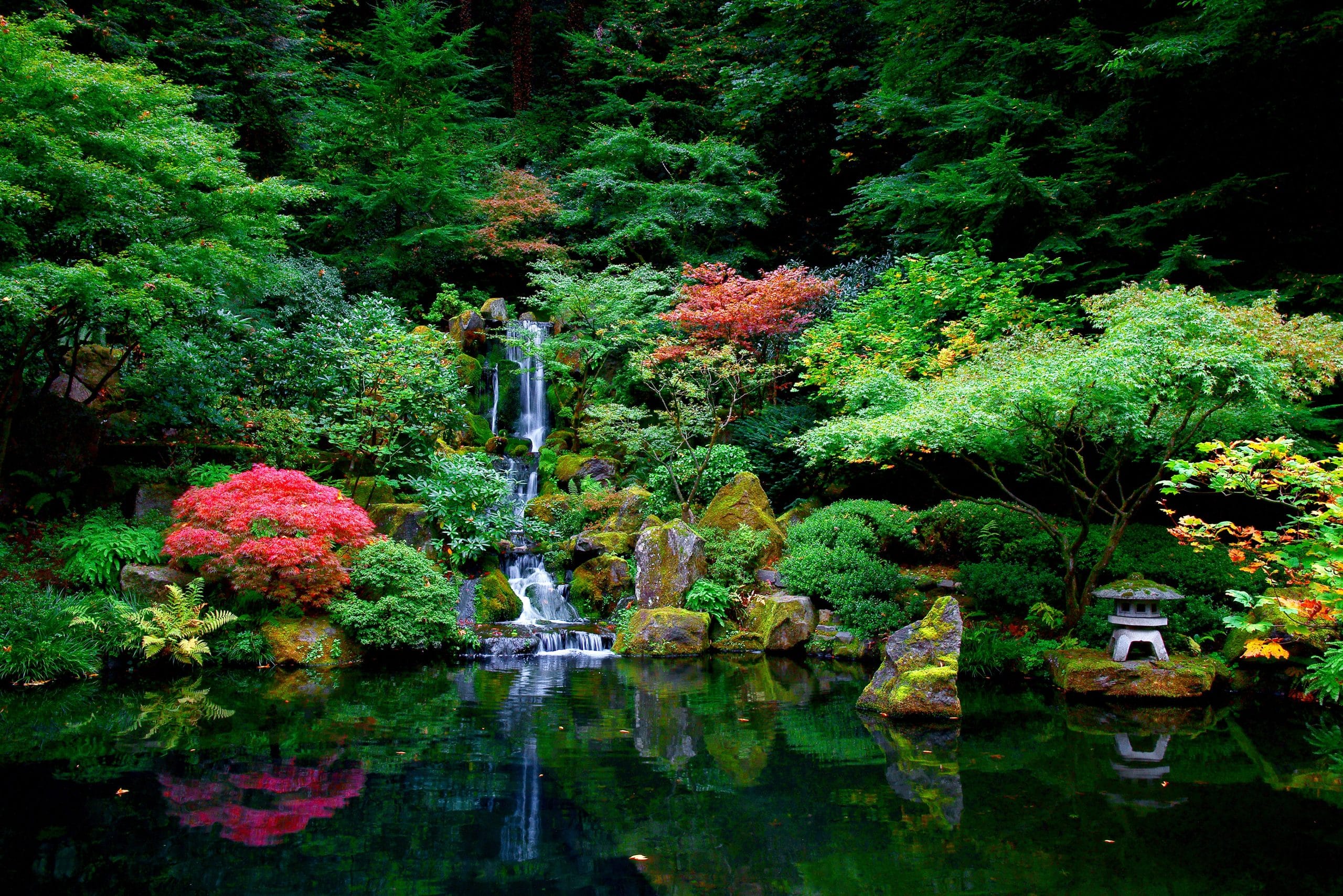 L’art japonais et le raffinement dans l’empire du soleil levant fontaine jardin japonais